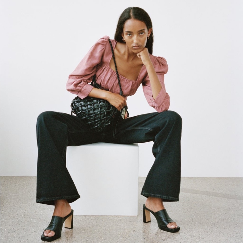 Zara Hi-Rise Wide Leg Jeans